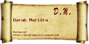 Darab Marióra névjegykártya